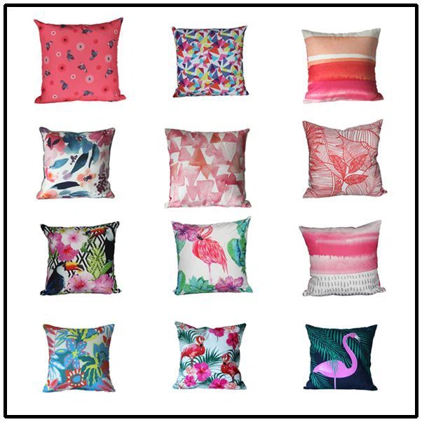pink outdoor pillows