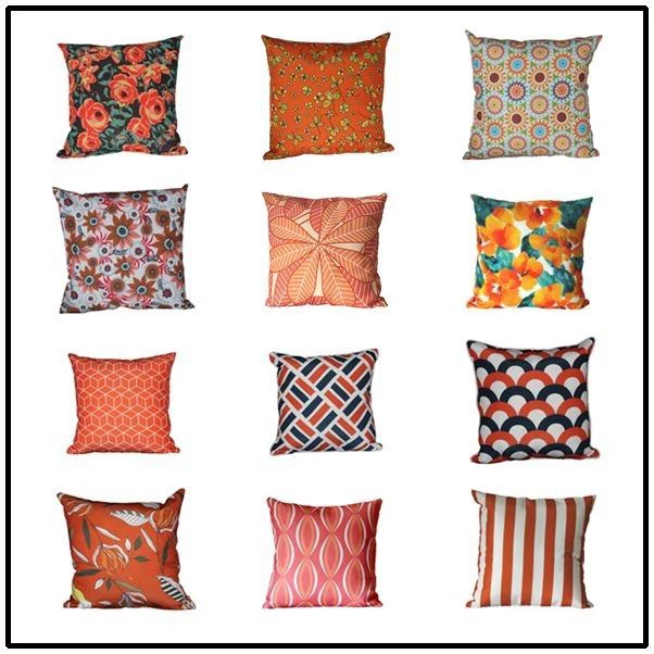 orange outdoor pillows